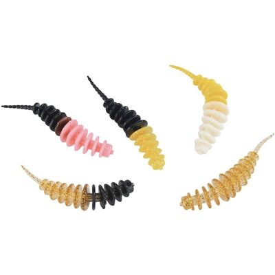 Balzer Trout Collector Aromatisierte Forellenwürmer Mix 1 Mix 1, Länge 5cm, Aroma süßer Käse Balzer Trout Collector Aromatisierte Forellenwürmer Mix 1 Mix 1, Länge 5cm, Aroma süßer Käse