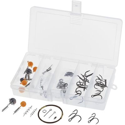 Balzer Shirasu DIY Spinnsystem Box – Komplettset für Shallow & Screw Jig Rigs Zubehör Box für Raubfischangler Balzer Shirasu DIY Spinnsystem Box – Komplettset für Shallow & Screw Jig Rigs Zubehör Box für Raubfischangler