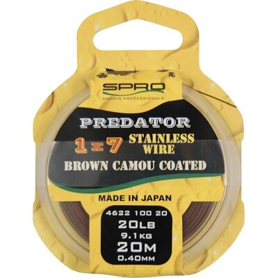 Spro Pike Fighter Brown Coated Wire 1x7 1x7 ø 0,45mm Tragkraft 13,6kg Spro Pike Fighter Brown Coated Wire 1x7 1x7 ø 0,45mm Tragkraft 13,6kg