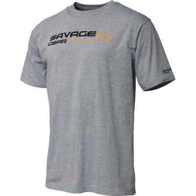 Savage-Gear Signature Logo T-Shirt Größe S Farbe Grey Melange Savage-Gear Signature Logo T-Shirt Größe S Farbe Grey Melange