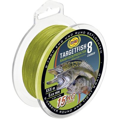 WFT Schnur Targetfish 8 Raubfisch Chartreuse Länge 2000m ø 0,08mm WFT Schnur Targetfish 8 Raubfisch Chartreuse Länge 2000m ø 0,08mm