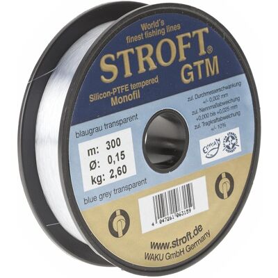 Stroft Schnur GTM Länge 300m ø 0,15mm Tragkraft 2,4kg Stroft Schnur GTM Länge 300m ø 0,15mm Tragkraft 2,4kg