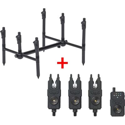 Set: Prologic K1 Low Profile Rod Pod 3 Rod (64106)Prologic Custom SMX MKII Bite Alarm Set 3+1 Red/Green/Yellow (64135) Set: Prologic K1 Low Profile Rod Pod 3 Rod (64106)Prologic Custom SMX MKII Bite Alarm Set 3+1 Red/Green/Yellow (64135)