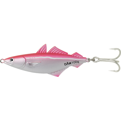 DAM Pilker Salt-X Coal Fish Pilk 11.5 cm 150g Sinking Pink UV DAM Pilker Salt-X Coal Fish Pilk 11.5 cm 150g Sinking Pink UV