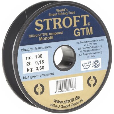 Stroft GTM Monofil 100m - 0,18mm 3,6kg - Angelschnur Stroft GTM Monofil 100m - 0,18mm 3,6kg - Angelschnur