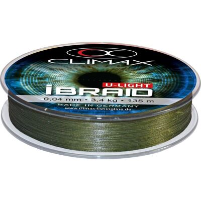Climax iBraid NEO U-Light moosgrün SB 135m 0,12mm Climax iBraid NEO U-Light moosgrün SB 135m 0,12mm