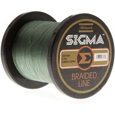 Shakespeare Schnur Sigma Braid Farbe Dark Green Länge 2000m ø 0,08mm Shakespeare Schnur Sigma Braid Farbe Dark Green Länge 2000m ø 0,08mm