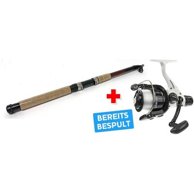 Allround-Angelset Angelcombo: DAM Allround Tele 60 Telerute + DAM Fighter Pro 3000 RD Angelrolle mit Schnur Allround-Angelset Angelcombo: DAM Allround Tele 60 Telerute + DAM Fighter Pro 3000 RD Angelrolle mit Schnur