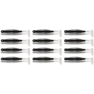Rhino Salty Paddler 18g 15cm Schwarz/Weiß Gummifisch Angelköder 12 Stück Rhino Salty Paddler 18g 15cm Schwarz/Weiß Gummifisch Angelköder 12 Stück