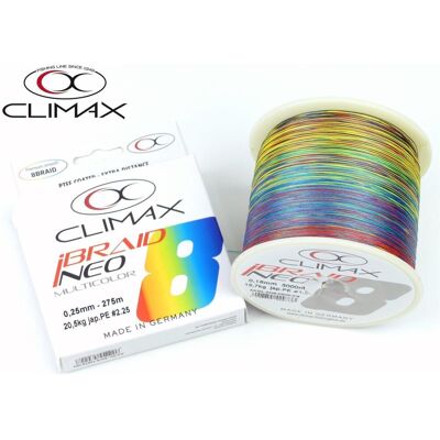 Climax iBraid NEO Multicolor 1000m/0,16mm Angelschnur geflochtene Schnur Climax iBraid NEO Multicolor 1000m/0,16mm Angelschnur geflochtene Schnur