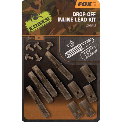 Fox Edges Camo Inline Lead Drop Off Kits - Angelset Fox Edges Camo Inline Lead Drop Off Kits - Angelset