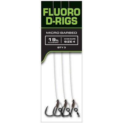 Fox Carp Ready Rigs - Fluoro D-Rig - 4 (x3) Fox Carp Ready Rigs - Fluoro D-Rig - 4 (x3)