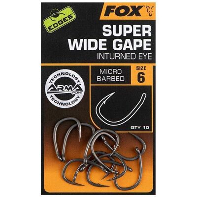 Fox Edges Armapoint Super Wide Gape (inturned eye) - Size 6 Fox Edges Armapoint Super Wide Gape (inturned eye) - Size 6