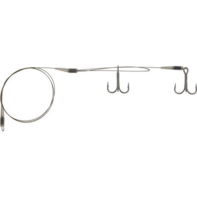 Westin LONG-CAST RIG L #4+#4 65CM 14KG/30LBS 1X7 1PC Stahlvorfach mit 2 Drillingen Westin LONG-CAST RIG L #4+#4 65CM 14KG/30LBS 1X7 1PC Stahlvorfach mit 2 Drillingen