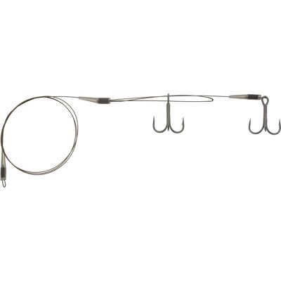 Westin LONG-CAST RIG SEMI BARBED M #4+#4 65CM 14KG/30LBS 1X7 1PC Stahlvorfach mit 2 Drillingen Westin LONG-CAST RIG SEMI BARBED M #4+#4 65CM 14KG/30LBS 1X7 1PC Stahlvorfach mit 2 Drillingen