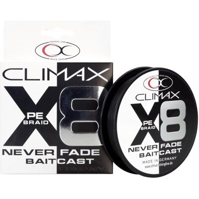 Climax 8X Neverfade Baitcast schwarz 135m 0,15mm Geflechtschnur geflochtene Schnur Baitcastschnur Climax 8X Neverfade Baitcast schwarz 135m 0,15mm Geflechtschnur geflochtene Schnur Baitcastschnur