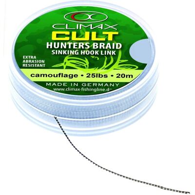Climax CULT Hunters Braid GRAVEL 20m 25lb grau Vorfachschnur Climax CULT Hunters Braid GRAVEL 20m 25lb grau Vorfachschnur