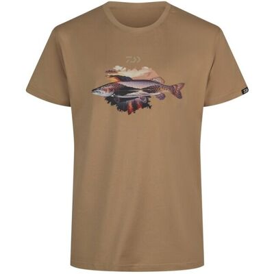 Daiwa T-Shirt Pike Gr. L Kurzarm-Shirt Sand Daiwa T-Shirt Pike Gr. L Kurzarm-Shirt Sand