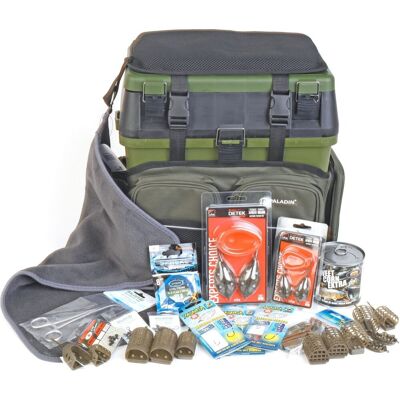 Gerlinger Method- und Feeder-Set mit Rucksackbox Handtuch und viel Feederzubehör Gerlinger Method- und Feeder-Set mit Rucksackbox Handtuch und viel Feederzubehör