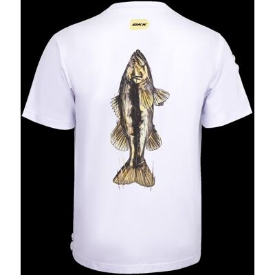 BKK T-Shirt Short Sleeve Casual Shirt-Bass-White Größe L BKK T-Shirt Short Sleeve Casual Shirt-Bass-White Größe L