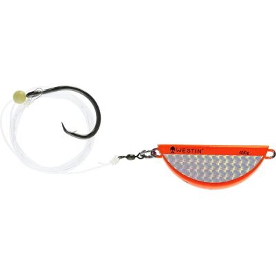 Westin HALIBUT ANTI TWIST RIG CIRCLE HOOK 550G ORANGE FLASH Westin HALIBUT ANTI TWIST RIG CIRCLE HOOK 550G ORANGE FLASH