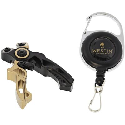 Westin Micro Line Cutter + Pin On Reel (Incl. Spare Blades) S 2.5"/6.3cm Black Sand Westin Micro Line Cutter + Pin On Reel (Incl. Spare Blades) S 2.5"/6.3cm Black Sand