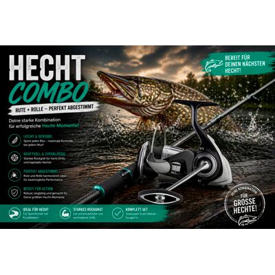 Hechtcombo 1 - Sportex Nova RS-2 Jig 2,65m 17-74g + Daiwa 23 Lexa LT 4000 Hechtcombo 1 - Sportex Nova RS-2 Jig 2,65m 17-74g + Daiwa 23 Lexa LT 4000