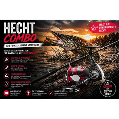 Hechtcombo 2 - Sportex Nova RS-2 Jig 2,65m 17-74g + Daiwa 23 Ninja LT 4000-C Hechtcombo 2 - Sportex Nova RS-2 Jig 2,65m 17-74g + Daiwa 23 Ninja LT 4000-C