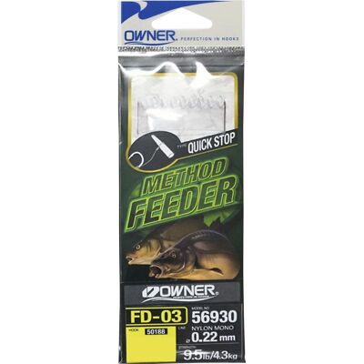 Owner Method Feederhaken mit Quickstop ohne Widerhaken FD-03 Hakengröße 12 Owner Method Feederhaken mit Quickstop ohne Widerhaken FD-03 Hakengröße 12