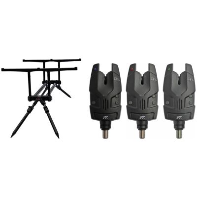 JRC X-lite DR Rod Pod inkl 3er Bissanzeiger Set Rot / Grün / Blau JRC X-lite DR Rod Pod inkl 3er Bissanzeiger Set Rot / Grün / Blau