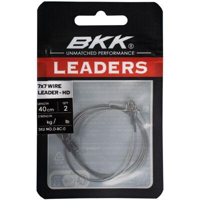 BKK 7x7 Wire leader-HD (Pike Snap) Raubfischvorfach 40cm, 18kg BKK 7x7 Wire leader-HD (Pike Snap) Raubfischvorfach 40cm, 18kg