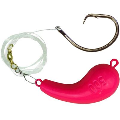 Eisele Zielfisch-Heilbuttvorfach Circle XXL 500g 16/0 pink Eisele Zielfisch-Heilbuttvorfach Circle XXL 500g 16/0 pink