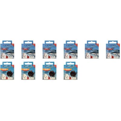 Angelspezi 10er-Packung Vorfachhaken-Sortiment Aal/Wurm Sparset verschiedene Größen Angelspezi 10er-Packung Vorfachhaken-Sortiment Aal/Wurm Sparset verschiedene Größen