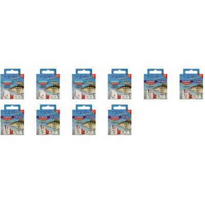 Angelspezi 10er-Packung Vorfachhaken-Sortiment Zander Sparset verschiedene Größen Angelspezi 10er-Packung Vorfachhaken-Sortiment Zander Sparset verschiedene Größen