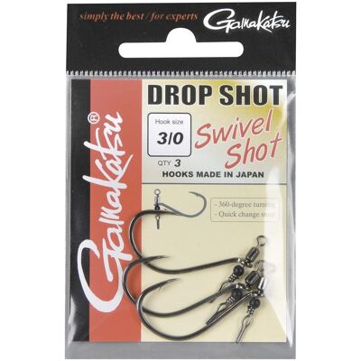 Gamakatsu - Swivel Shot - Schwarz - 1/0 - Fishing Hook Gamakatsu - Swivel Shot - Schwarz - 1/0 - Fishing Hook