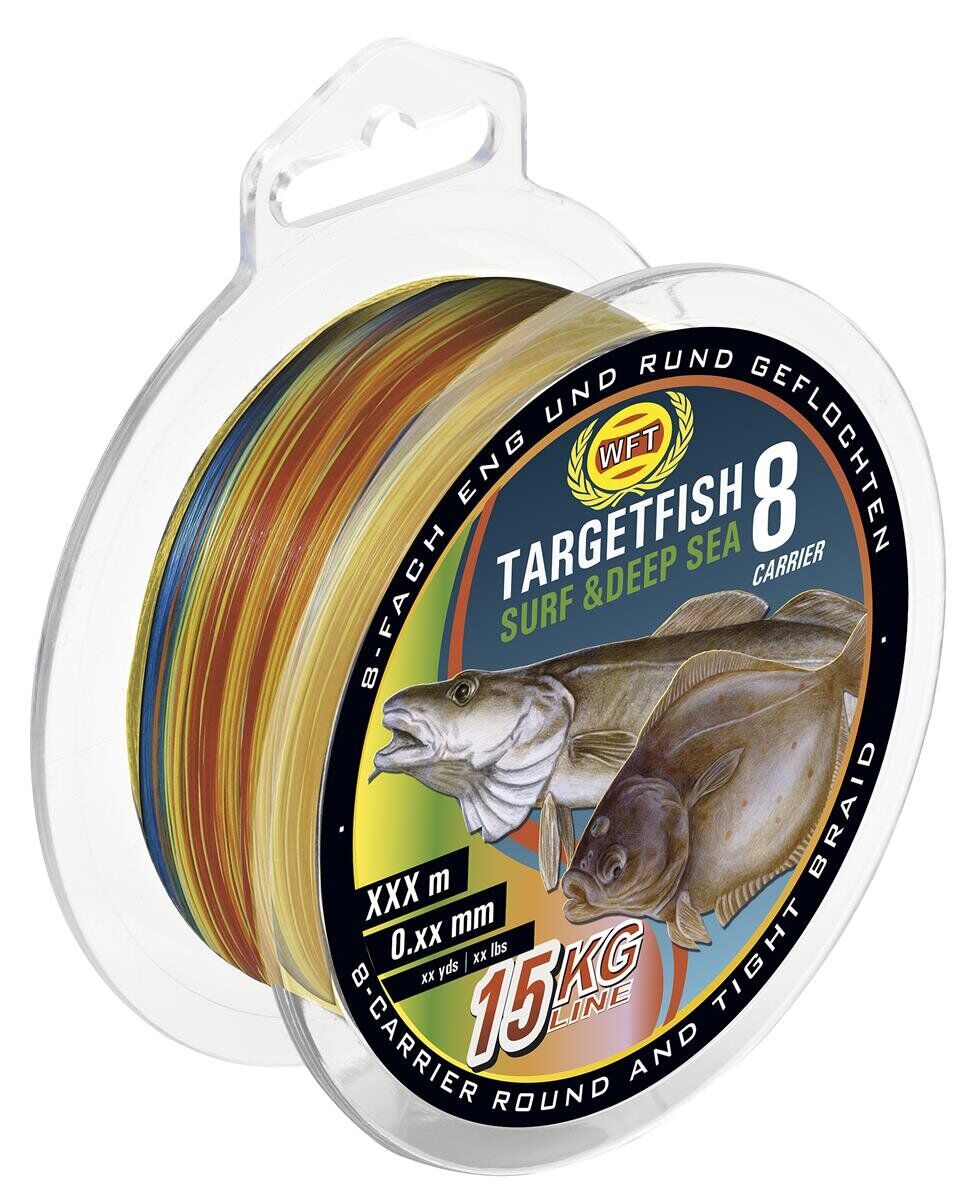 World Fishing Tackle Schnur Targetfish 8 Surf & Deep Sea Multicolor Länge 300m ø 0,20mm