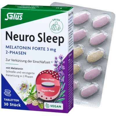 Salus Neuro Sleep Melatonin Forte 3 mg 2 Phasen 30 Tbl (23g) Salus Neuro Sleep Melatonin Forte 3 mg 2 Phasen 30 Tbl (23g)