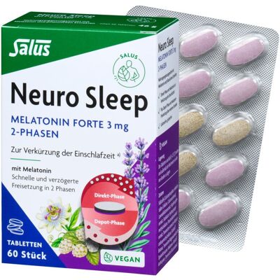 Salus Neuro Sleep Melatonin Forte 3 mg 2 Phasen 60 Tbl (46g) Salus Neuro Sleep Melatonin Forte 3 mg 2 Phasen 60 Tbl (46g)