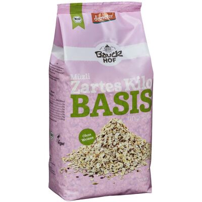 Bauckhof Basis Müzli, Das zarte Kilo, demeter (1000g) Bauckhof Basis Müzli, Das zarte Kilo, demeter (1000g)