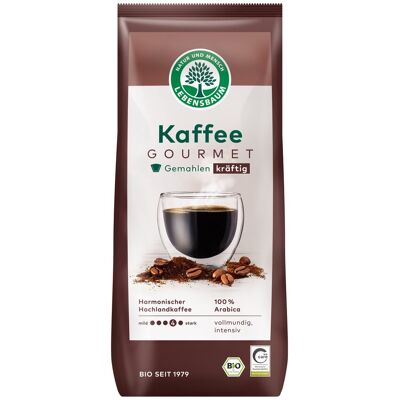 LEBENSBAUM *Bio Kaffee Gourmet, gemahlen, kräftig (500g) LEBENSBAUM *Bio Kaffee Gourmet, gemahlen, kräftig (500g)