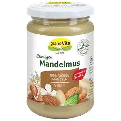 granoVita weißes Mandelmus Vorratsglas (500g) granoVita weißes Mandelmus Vorratsglas (500g)