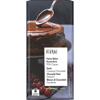Vivani *Bio Feine Bitter Kuvertüre 70% Cacao (150 g-Tafelformat) (150g) Vivani *Bio Feine Bitter Kuvertüre 70% Cacao (150 g-Tafelformat) (150g)