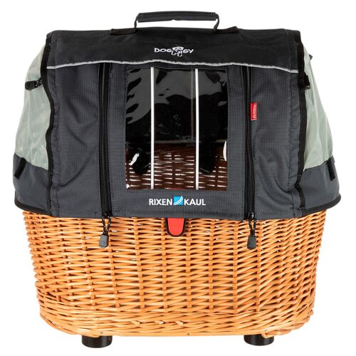 KLICKfix Hunde-Fahrradkorb Doggy Basket Plus Fix braun, Maße: ca. 52 x 36 x 45 cm