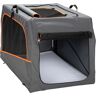 Hunter Hunde-Transportbox Alu faltbar grau-orange, Gr. S, Maße: ca. 61 x 45,5 x 43 cm