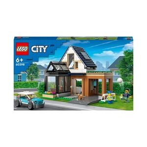 Lego Familienhaus mit Elektroauto