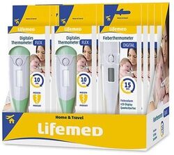 Lifemed Fieber-Thermometer-Mischdisplay 4 Sets: 24 x Digital + 24 x Flex