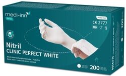 Medi-Inn PRO Clinic Perfect White Nitril-Einmalhandschuhe, weiß, puderfrei M / 200 Stück