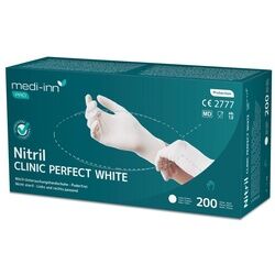 Medi-Inn PRO Clinic Perfect White Nitril-Einmalhandschuhe, weiß, puderfrei S / 10 x 200 = 2000 Stück