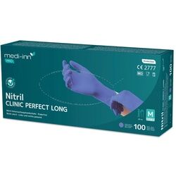 Medi-Inn Pro Nitril Clinic Perfect Long Einmalhandschuhe puderfrei L / 10 x 100 = 1000 Stück
