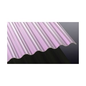 meinbaustoffversand Acryl Wellplatte, Opal-Sunstop, 3 mm, glatt - 1045 x 5000 mm Lichtplatte Runde Welle S 76/18 - Nutzbreite 981 mm